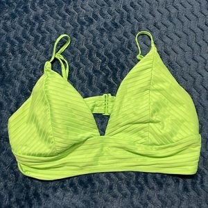 No Boundaries Neon Green Bikini Top